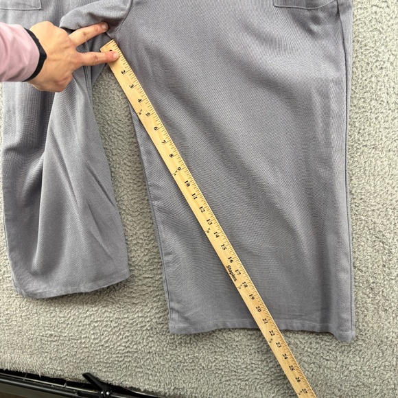 Hunter & Brown Linen Blend Lagenlook Wide Leg Jumpsuit Overalls Gray Small - Picture 9 of 15